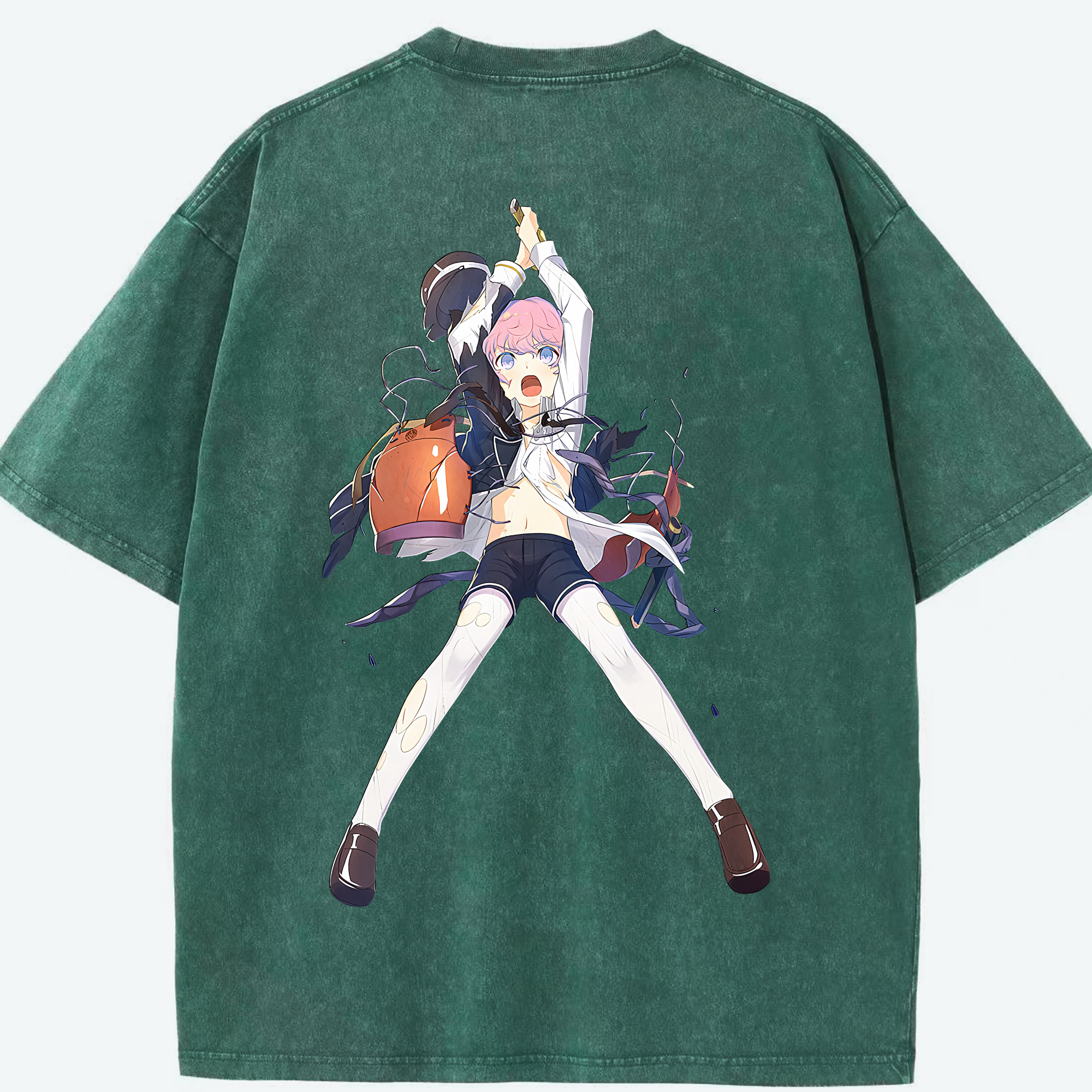 （画像用） 刀剣乱舞 Touken Ranbu 綿100% ヴィンテージ風 半袖Tシャツ（背面プリント）